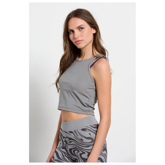 Bodytalk Γυναικεία αμάνικη μπλούζα Crop Top